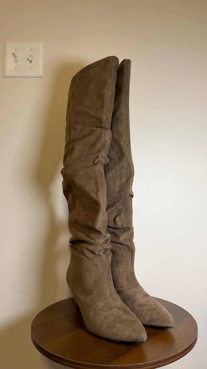Madden Girl Stassi Boots 8.5 Brown OTK Slouchy Stiletto NIB msrp$110