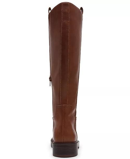 DV Dolce Vita Jernie Wide Calf Tall Riding Boots Tan Smooth 10M Man‑Made $99 NWB