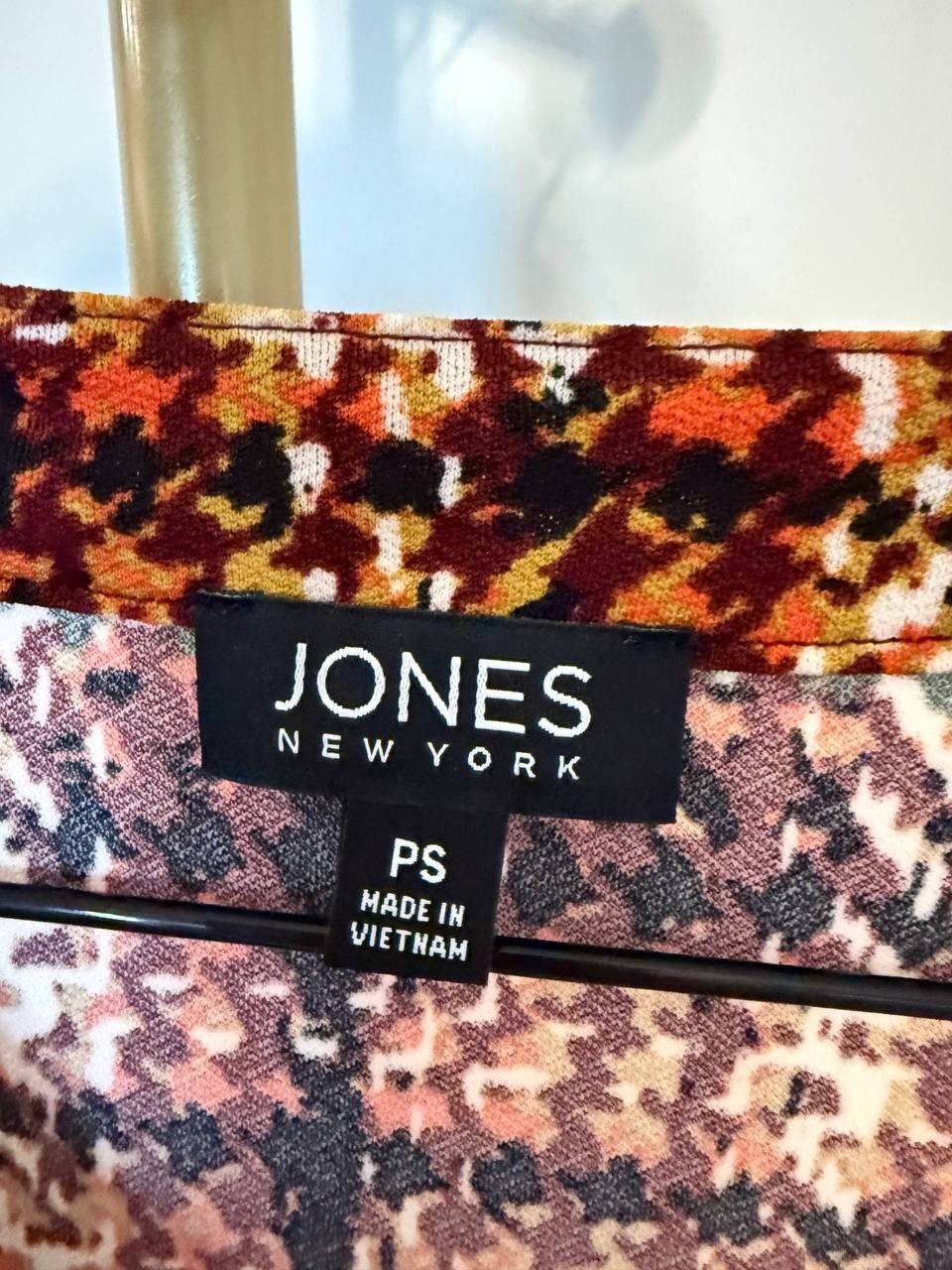 Jones New York Printed Pleat‑Front Moss Crepe Top PS NWOT Multicolor MSRP$49.95