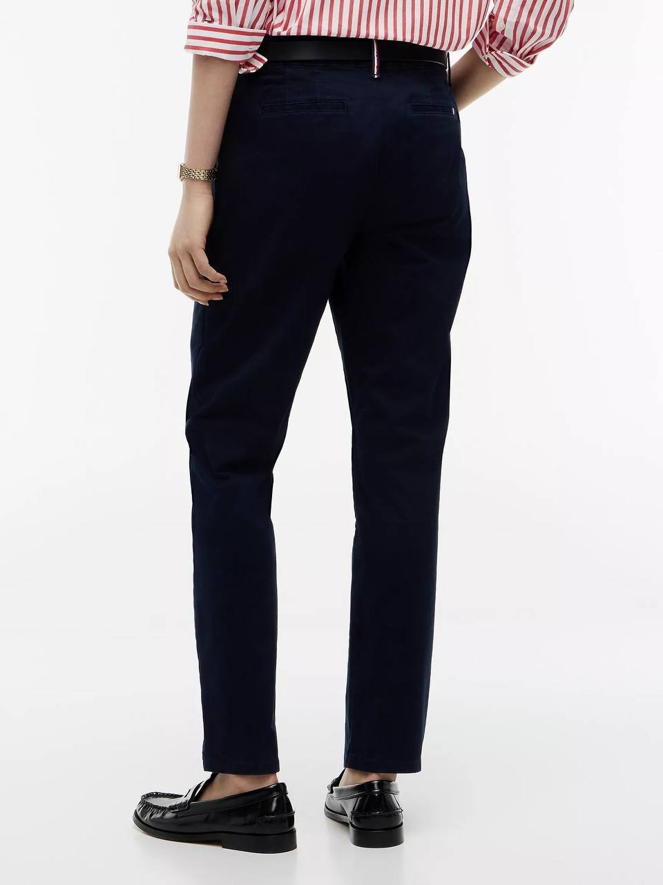 Tommy Hilfiger Women’s Slim Fit Chino Navy Size 10 Pre‑Owned Good $79.50