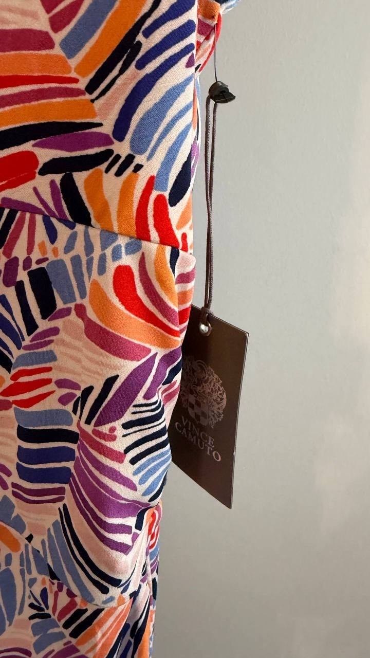 Vince Camuto Women’s Printed Halter‑Neck Jumpsuit Multicolor XL $138 NWT