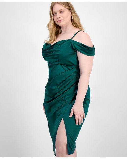Driftwood Women’s Dress-Size-14W-Off‑Shoulder Spaghetti Strap-Black-Damaged- $99