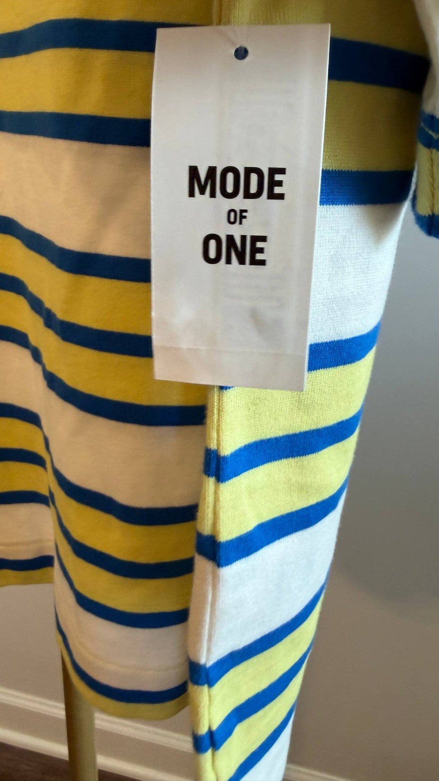 Mode of One Men’s Relaxed‑Fit Stripe T‑Shirt Multicolor Cotton M NWT