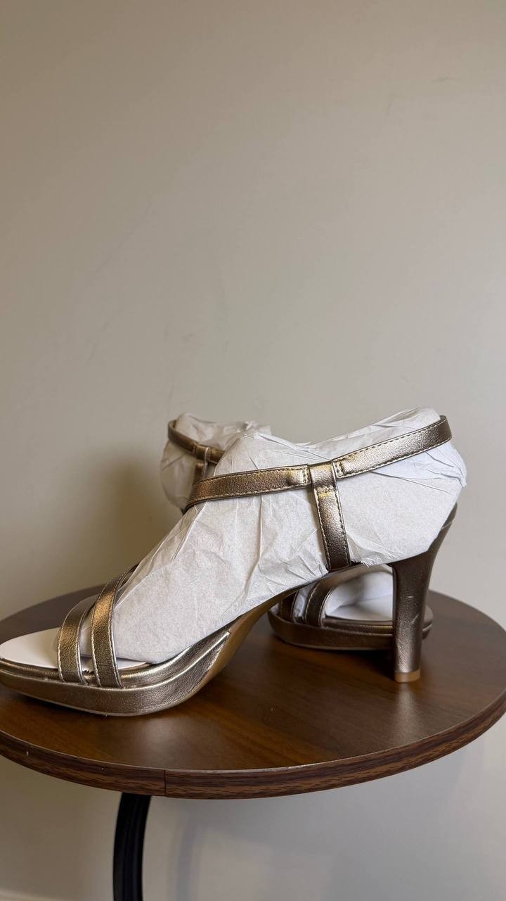 Naturalizer Bronze Pearl Synthetic Dress Sandals 10W NIB MSRP $110