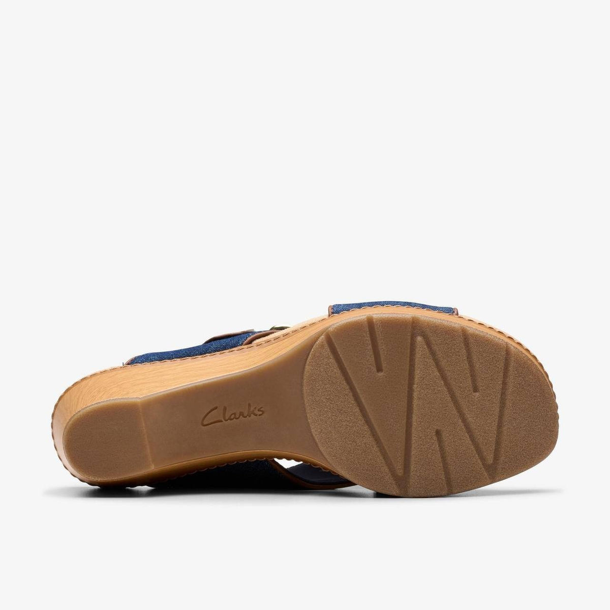 Clarks  Wedge  Sandals  Dark  Denim  9.5M  New  $105