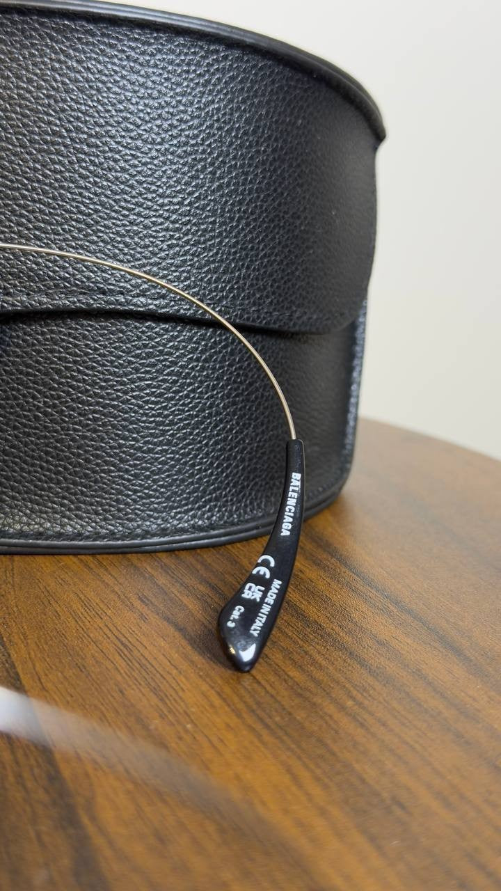 Balenciaga Shield Sunglasses Black/Silver/Grey OS NWOT $840.00