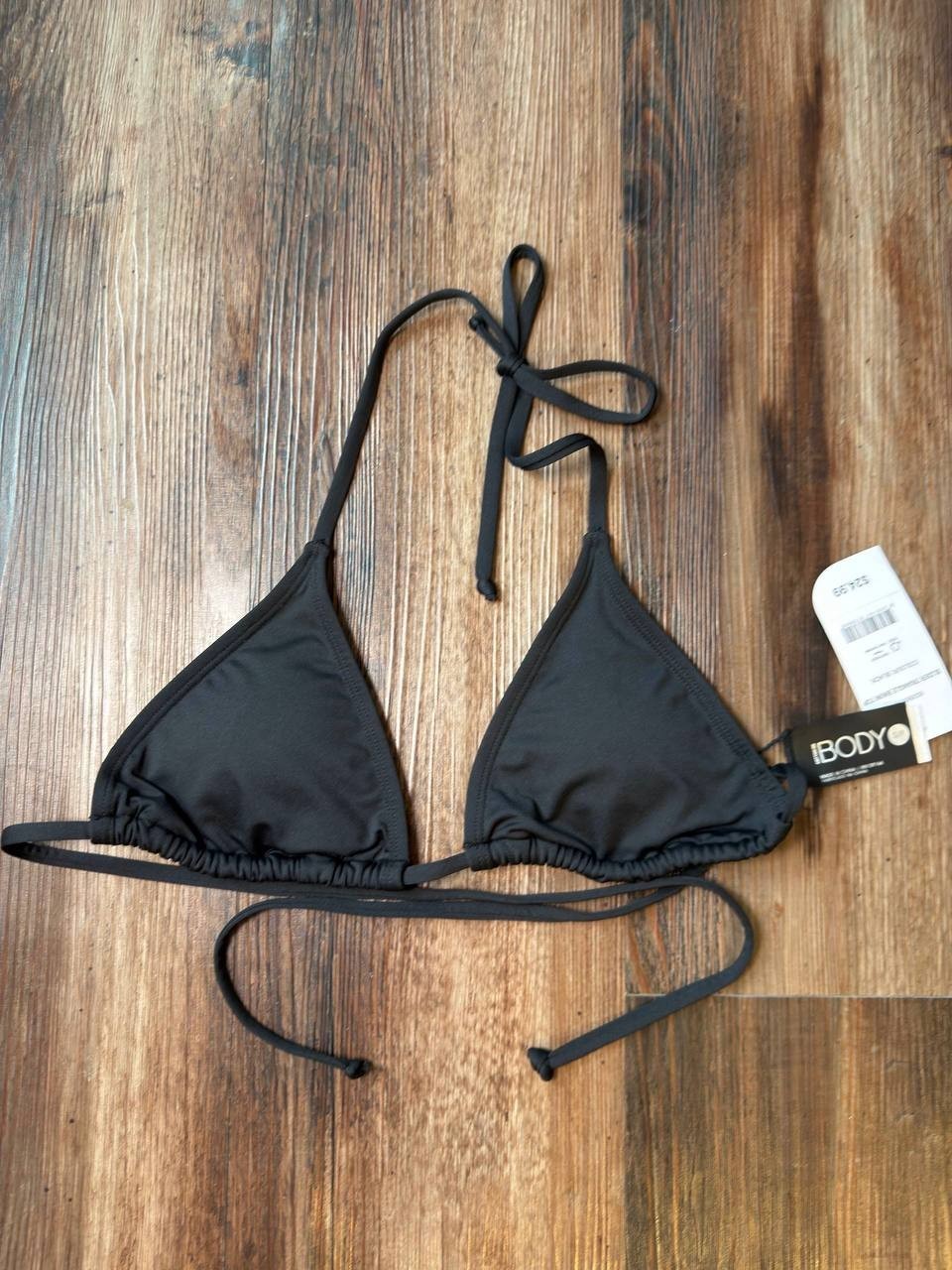 Cotton On Body Slider Triangle Bikini Top Black S/P NWT $24.99