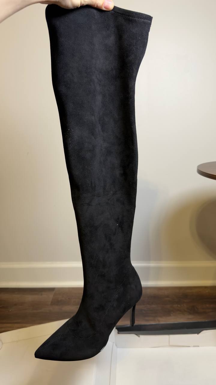 Karl Lagerfeld Paris Tall Boots Black 7.5 New $269.00