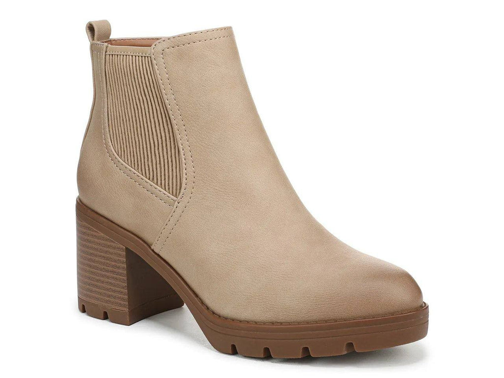 Naturalizer Madalynn Bootie 9W Sand Brown Waterproof Almond Toe Zip NIB msrp$185