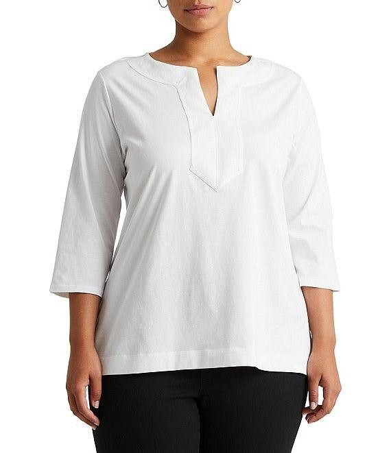 Lauren  Ralph  Lauren  Plus  Size  Tunic  White  1X Pre‑Owned   $79.50
