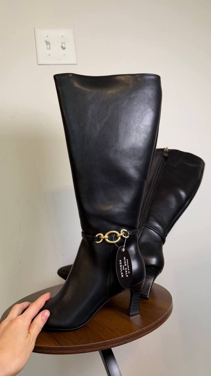 Style & Co Women’s Shaniaa Belt Pointed Toe Boots Black 6M WC Man‑Made MSRP $79$