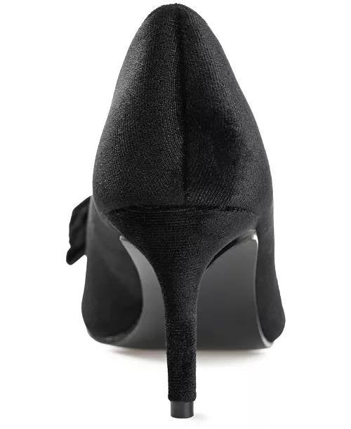 Journee Collection Black Velvet Dress Pumps 5.5W New w/o Box MSRP $108