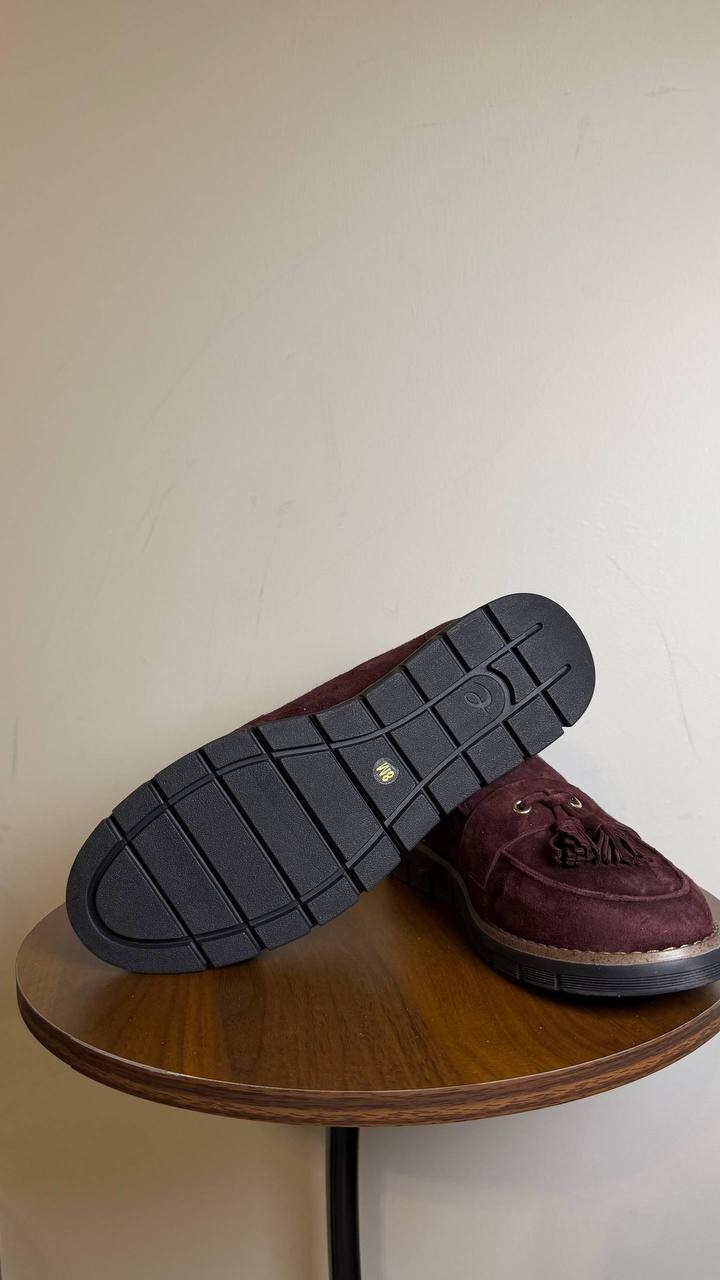 Easy Spirit Vienne eFlex Tassel Slip‑On Loafers Dark Red Suede 8M NWB MSRP $109