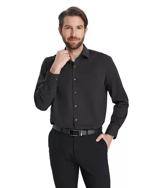 Alfani Men’s Regular‑Fit Solid Dress Shirt Black L NWT $65