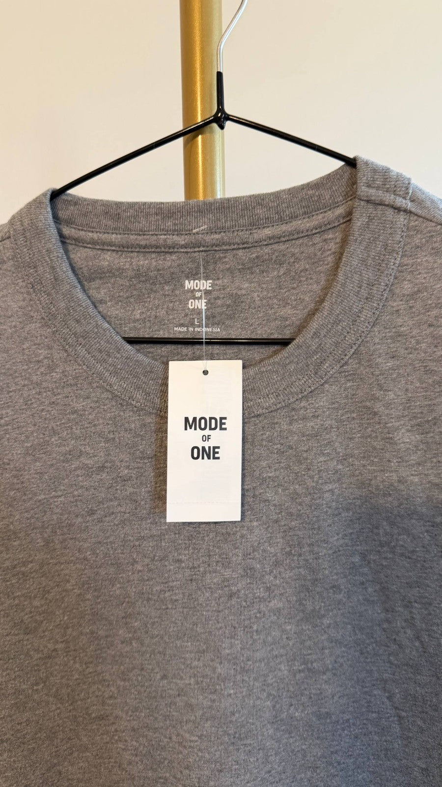 Mode of One Men’s Regular‑Fit T‑Shirt Alloy Heather Cotton Gray M NWT