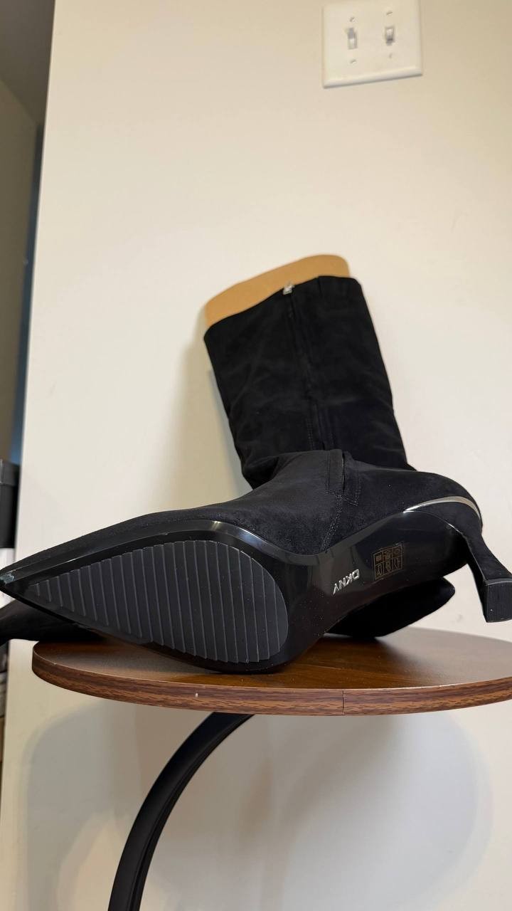 DKNY Toe Dress Boots 11M Black Rubber New in Box MSRP $199