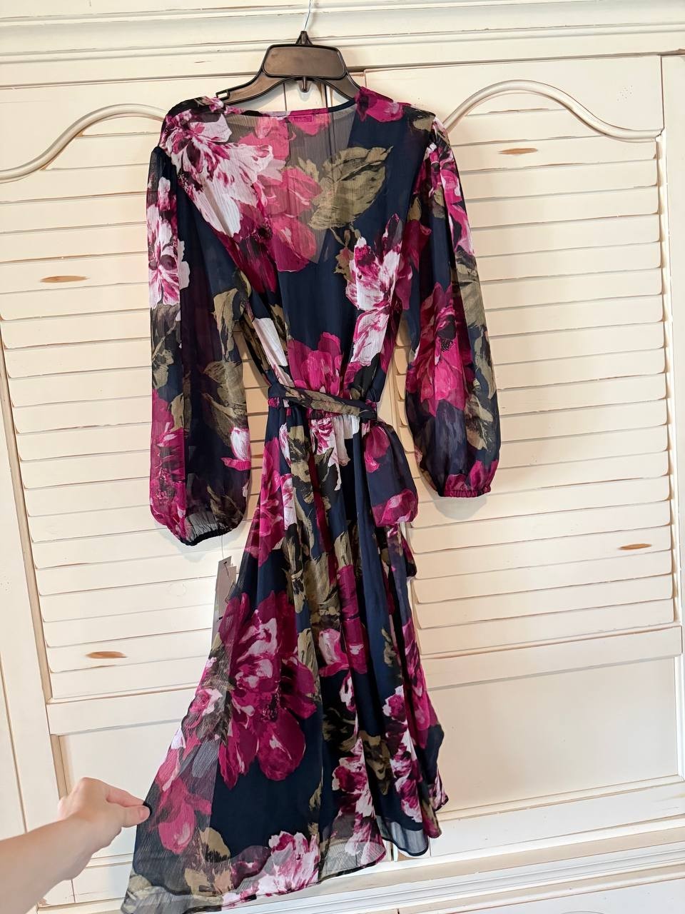 Calvin Klein Petite Floral A-Line Wrap Dress Size 4 NWT $149 – Elegant Chic