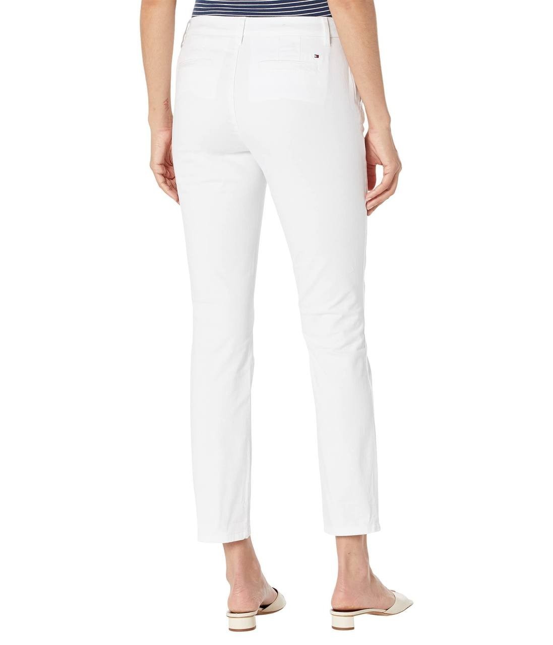 Tommy Hilfiger Hampton Chino Pants White Women Size 6 NWT Stretch Cotton