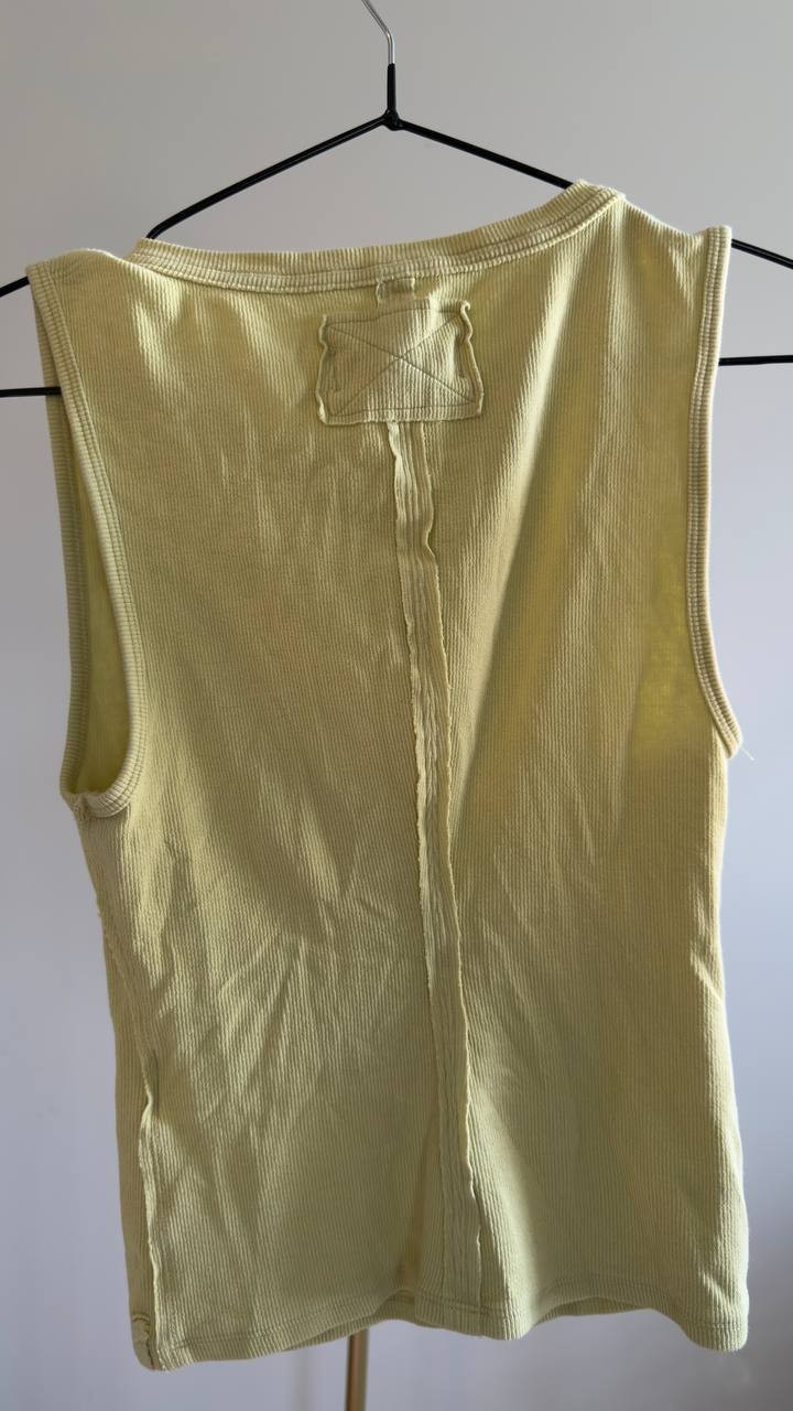 We The Free Jamie Henley Ribbed Tank Sicilian Yellow XS NWT $48