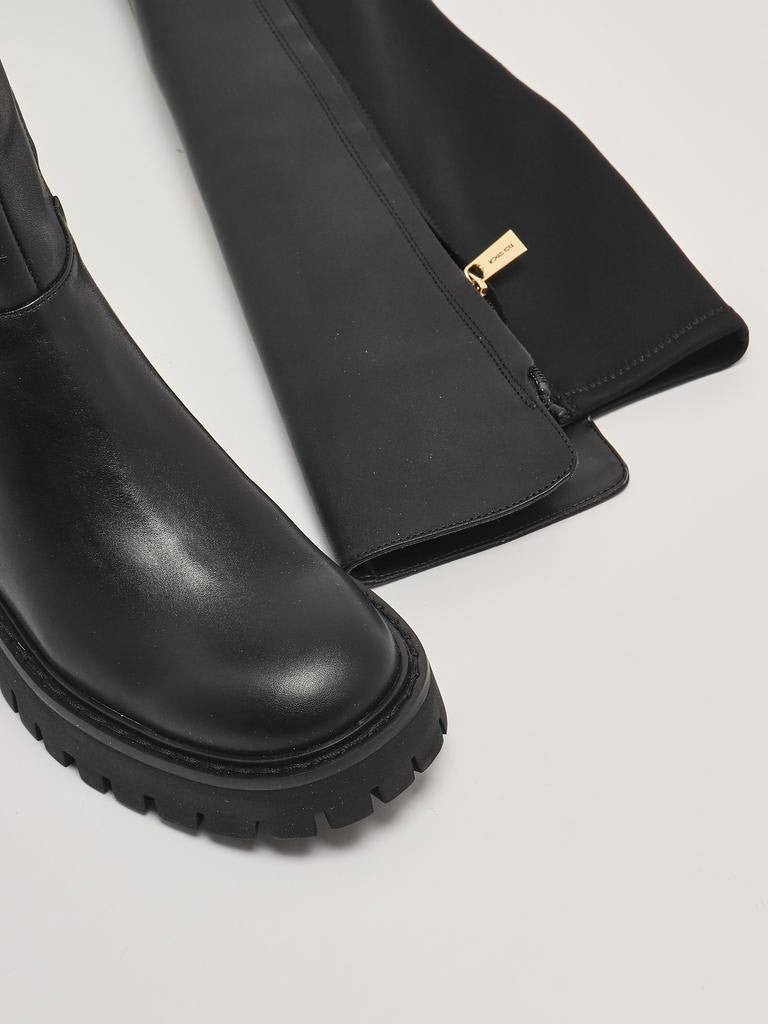 Michael Michael Kors Black Leather Tall Boots 6.5M New Box MSRP 358