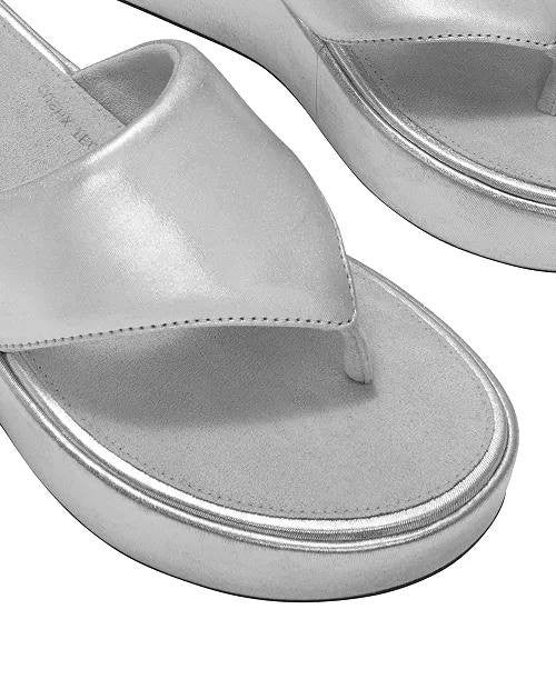 FitFlop  Platform  Wedge  Sandals  Silver  10  New  $85
