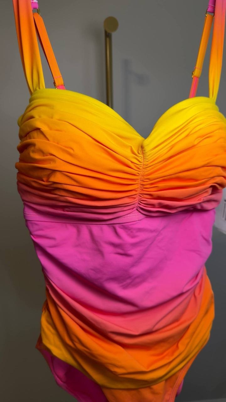 Bleu by Rod Beattie Beat The Heat Underwire One Piece Swimsuit Rosa 14 NWT $135