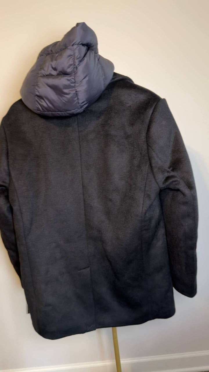 GUESS Men’s Peacoat Removable Nylon Hood Jet Black M NWT $350