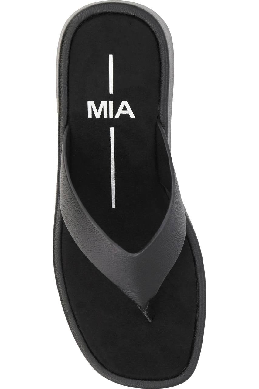 MIA Wedge Flip Flop Black 9 M New $70.00