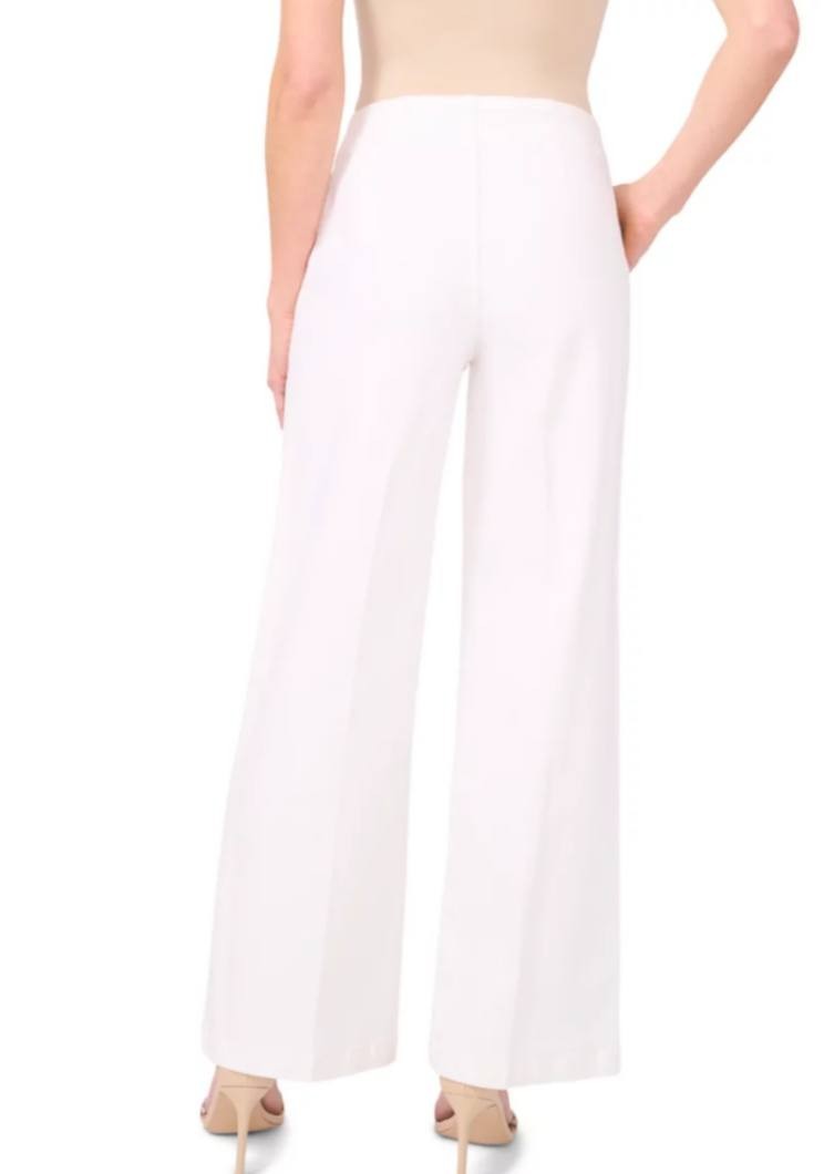 CeCe Front‑Pocket Wide‑Leg White Denim Jeans – Size 6 – NWT – $119