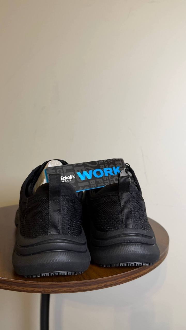 Dr. Scholl’s Black Textile Slip‑On Work Shoes 9M NIB $65