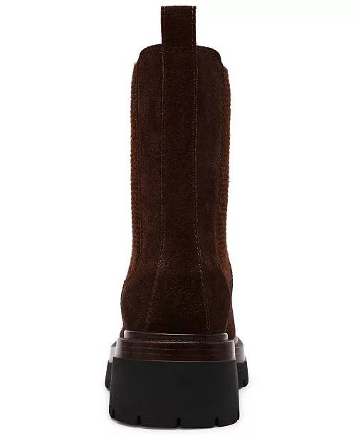 Steve  Madden  Chelsea  Booties  Brown  Suede  6.5  New  With Box  $149