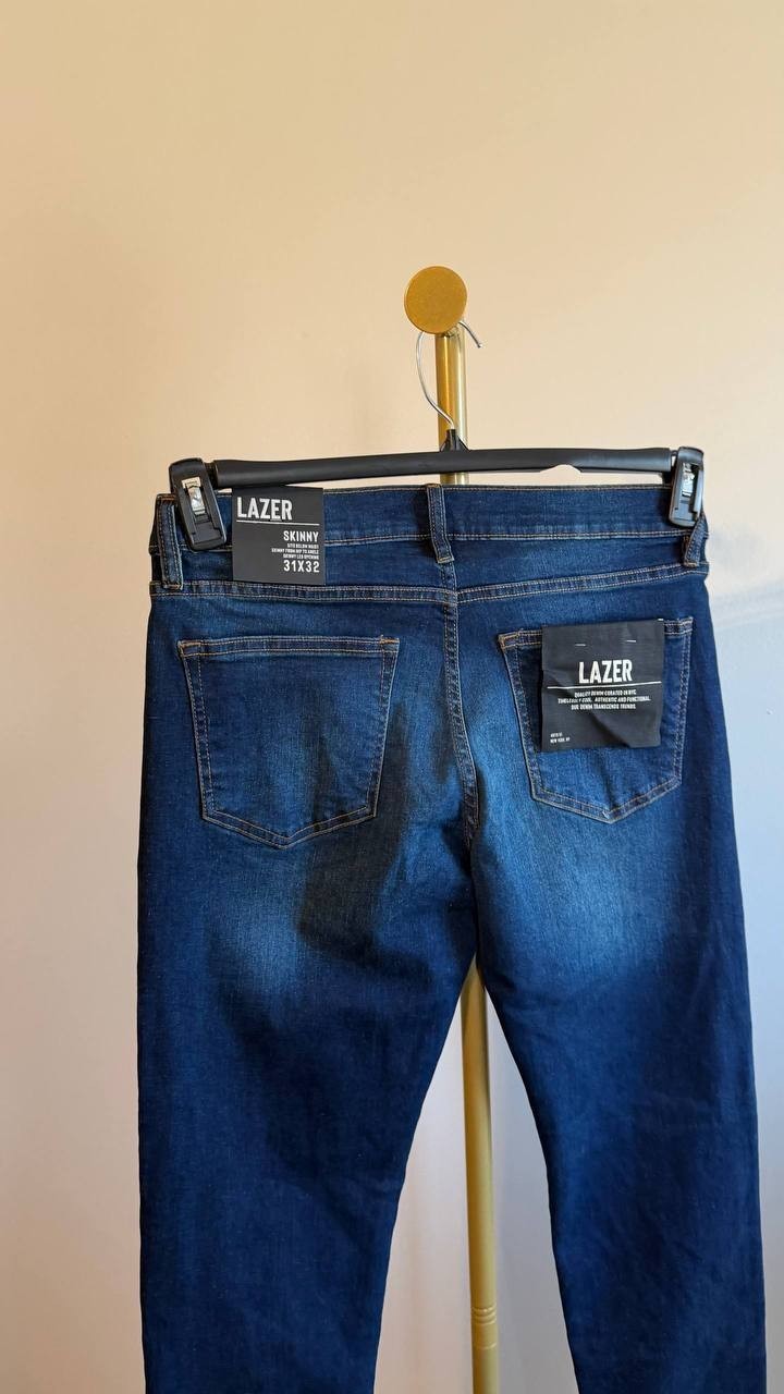 Lazer Men’s Skinny‑Fit Stretch Jeans Dark Blue 31x32 $39.50 NWT