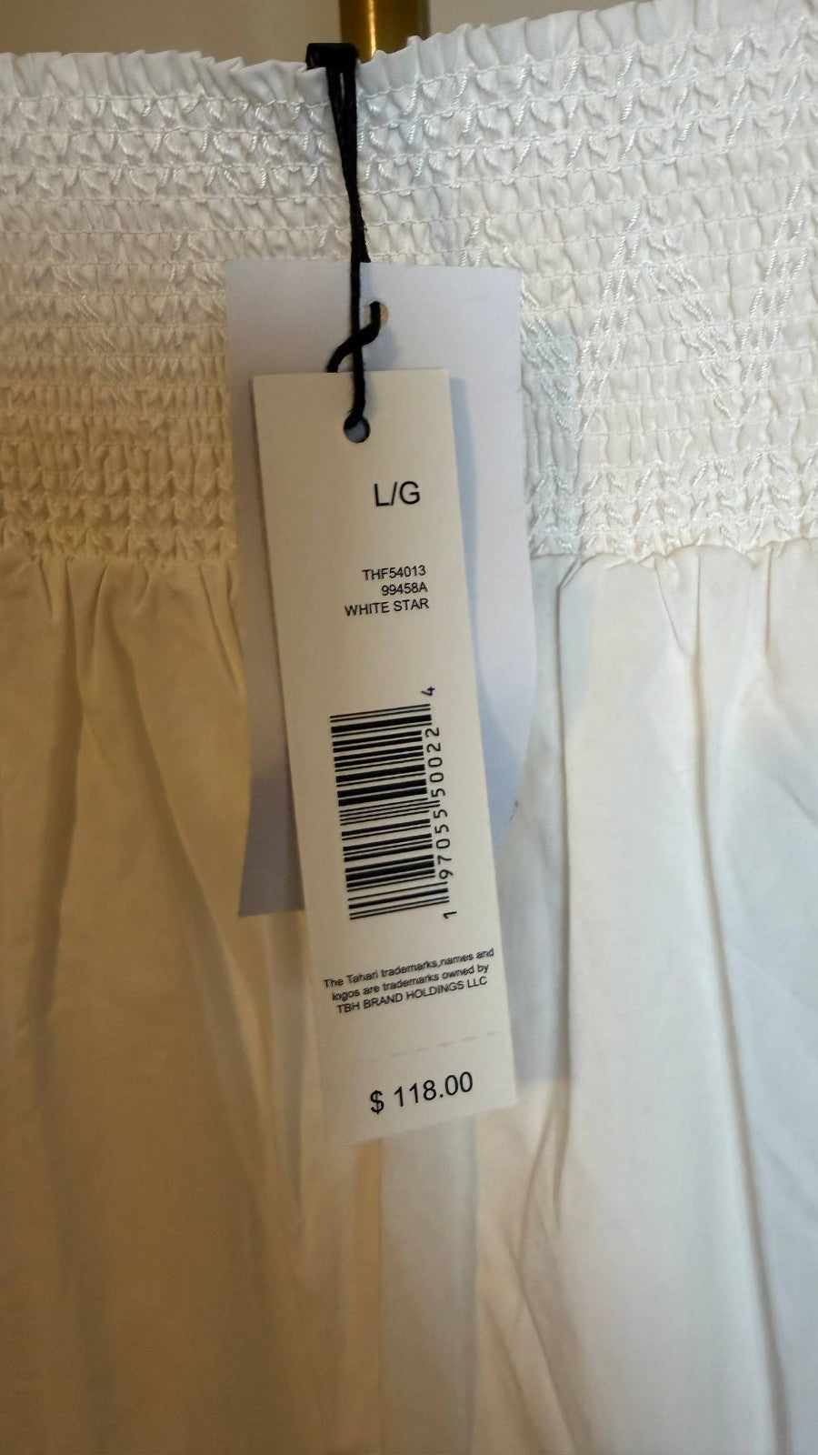 T Tahari Women’s Embroidered Maxi Skirt White Cotton $118 NWT