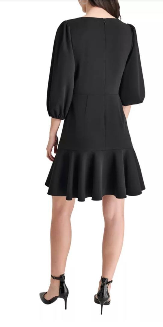 DKNY Women’s Solid Wrap Sheath Dress – Black – Size 4 – NWT – $129