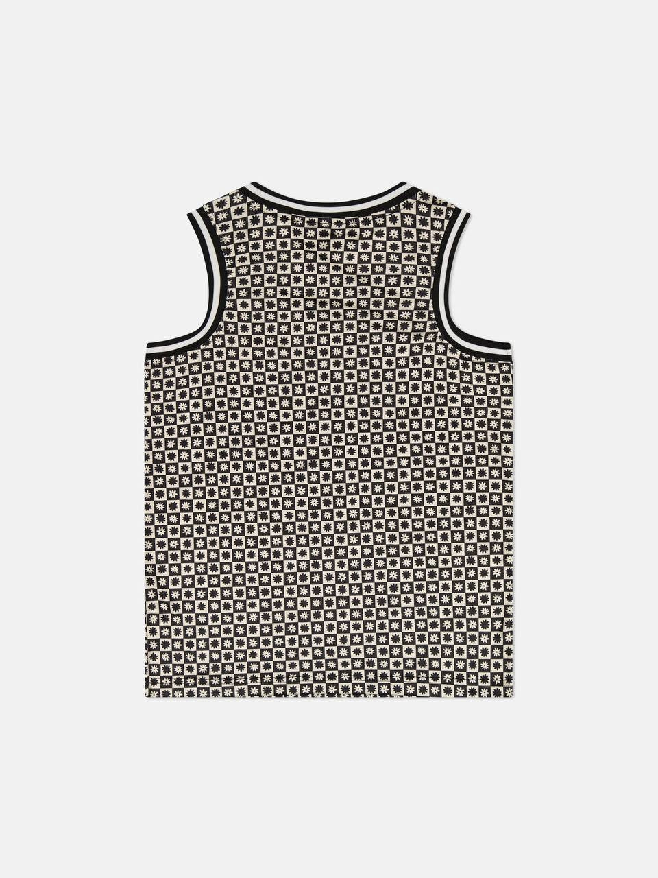 WeSC Basketball Tank Checker Daisys Men’s L White Athletic Fit NWT $49