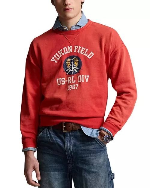 Polo Ralph Lauren Vintage Fit Fleece Graphic Sweatshirt Red XL NWT MSRP $228