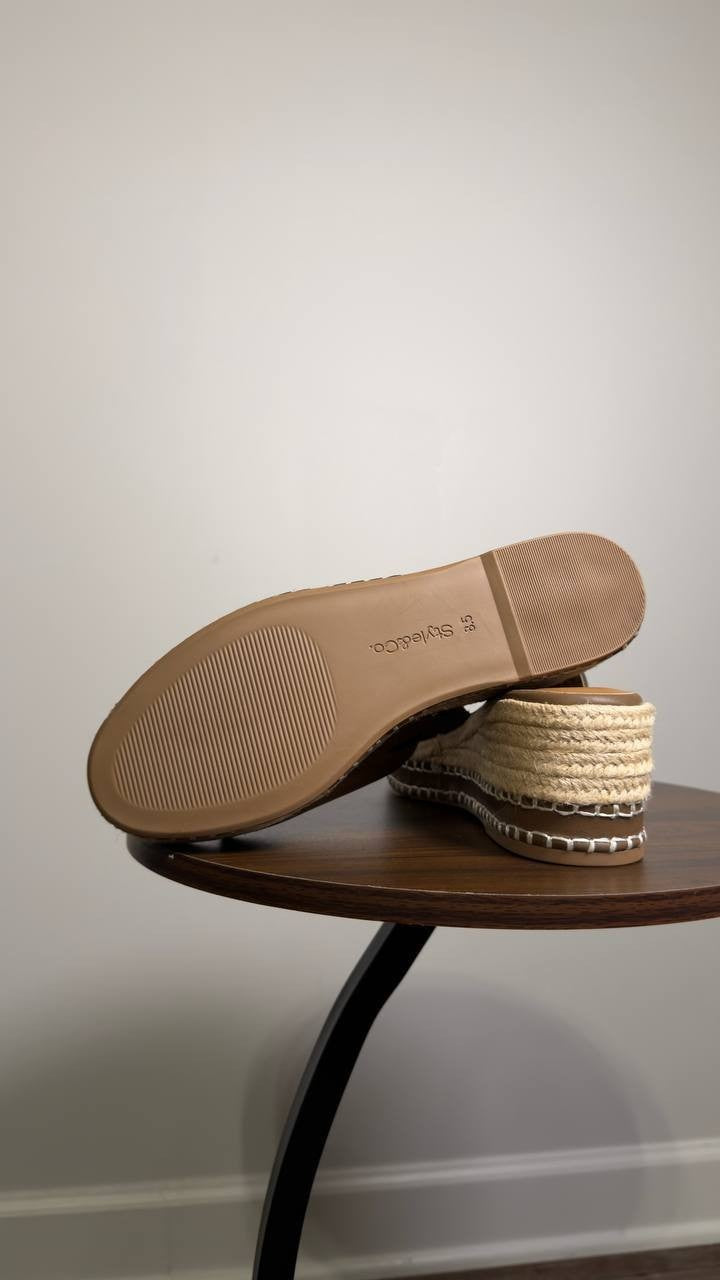 Style  &  Co  Wedge  Sandals  Brown  8.5  M  New  $65
