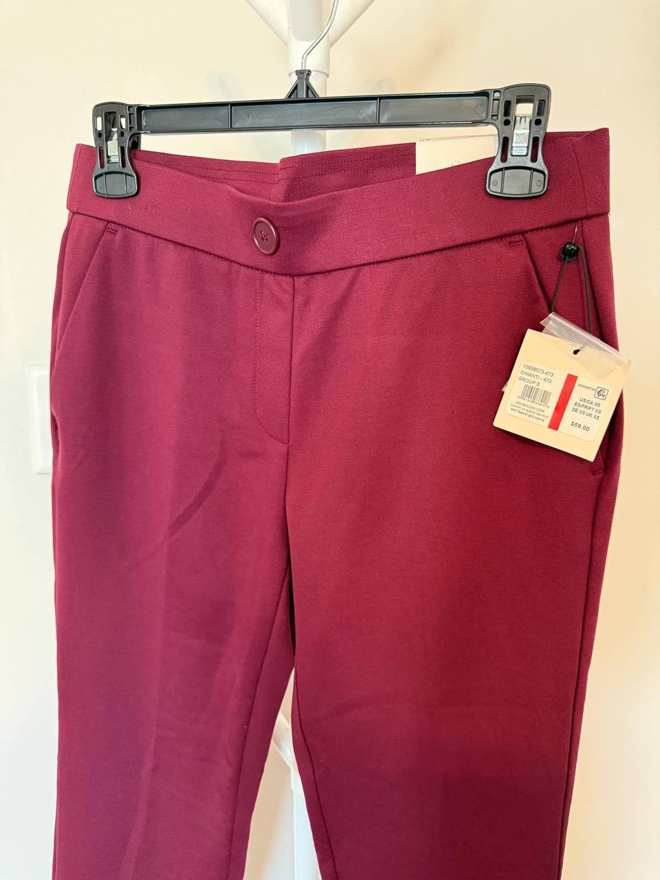 Anne Klein Straight‑Leg Pants – Chianti – Size XS – NWT – $59 – Flawed