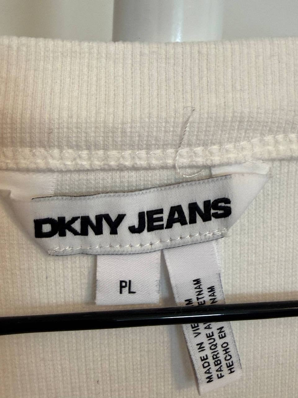 DKNY Jeans Petite Puffed Shoulder Knit Top – Size PL – Pre‑Owned – $49