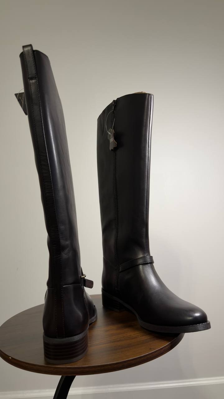 On  34th  Firesse  Riding  Boots  Chocolate  Leather  10M  New  No  Box