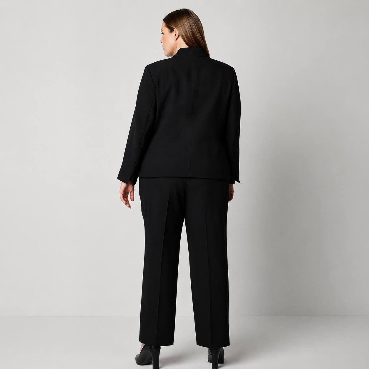 Le Suit Women’s Plus Single‑Button Blazer Black 18W NWT