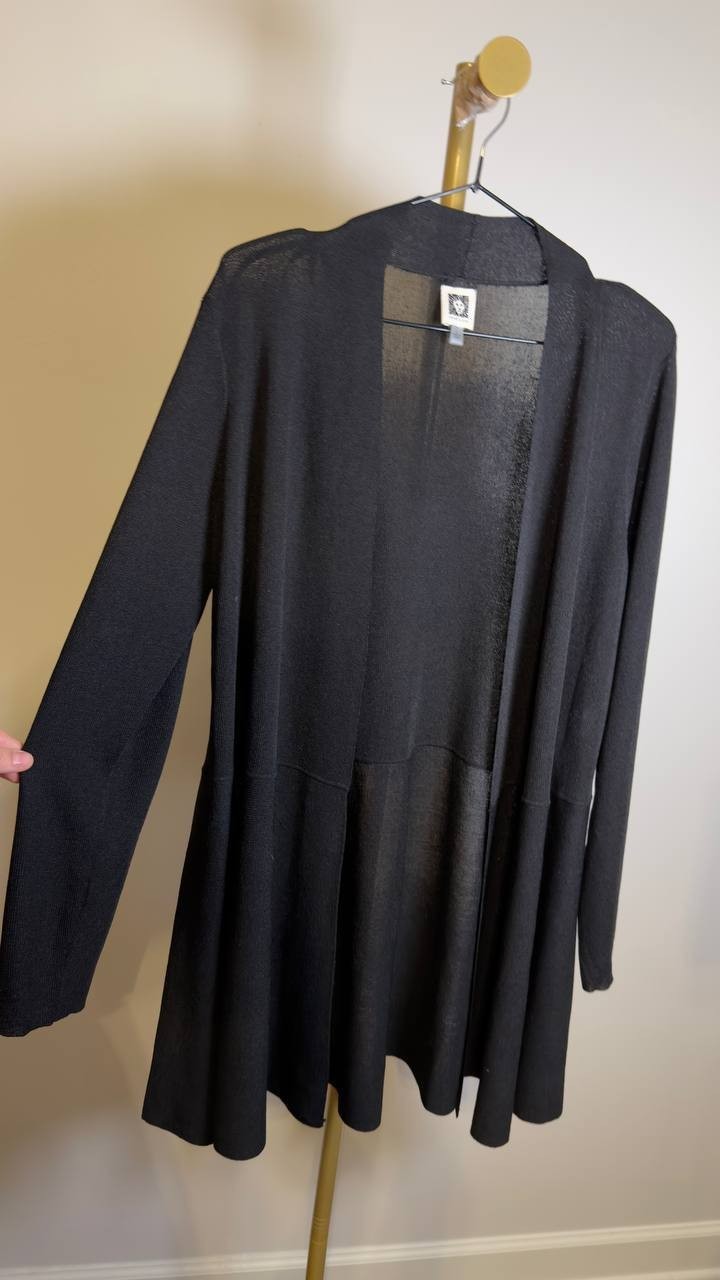 Anne Klein Cardigan Black L NWOT