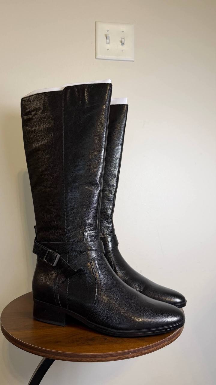 Naturalizer Black Leather Riding Boots 9M New in Box MSRP $290