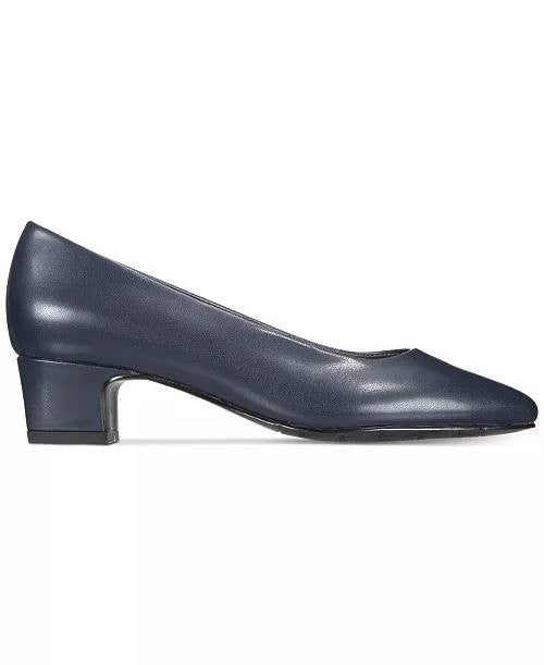 Easy  Street  Kitten  Heel  Pumps  Navy  9W  New  $70