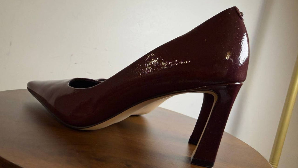 Michael Kors Oxblood Patent Leather Pumps 7.5M Pre‑Owned w/ Box MSRP $125