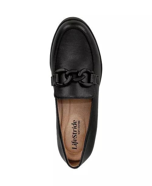 LifeStride Black Faux Leather Loafers 11M NIB MSRP $89.99