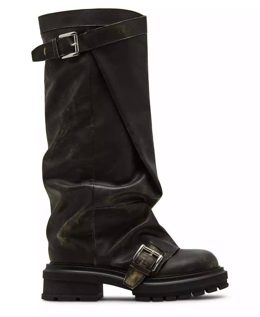 Madden Girl Restore Slouchy Lug Sole Moto Boots 6 Man‑Made$115 NWT