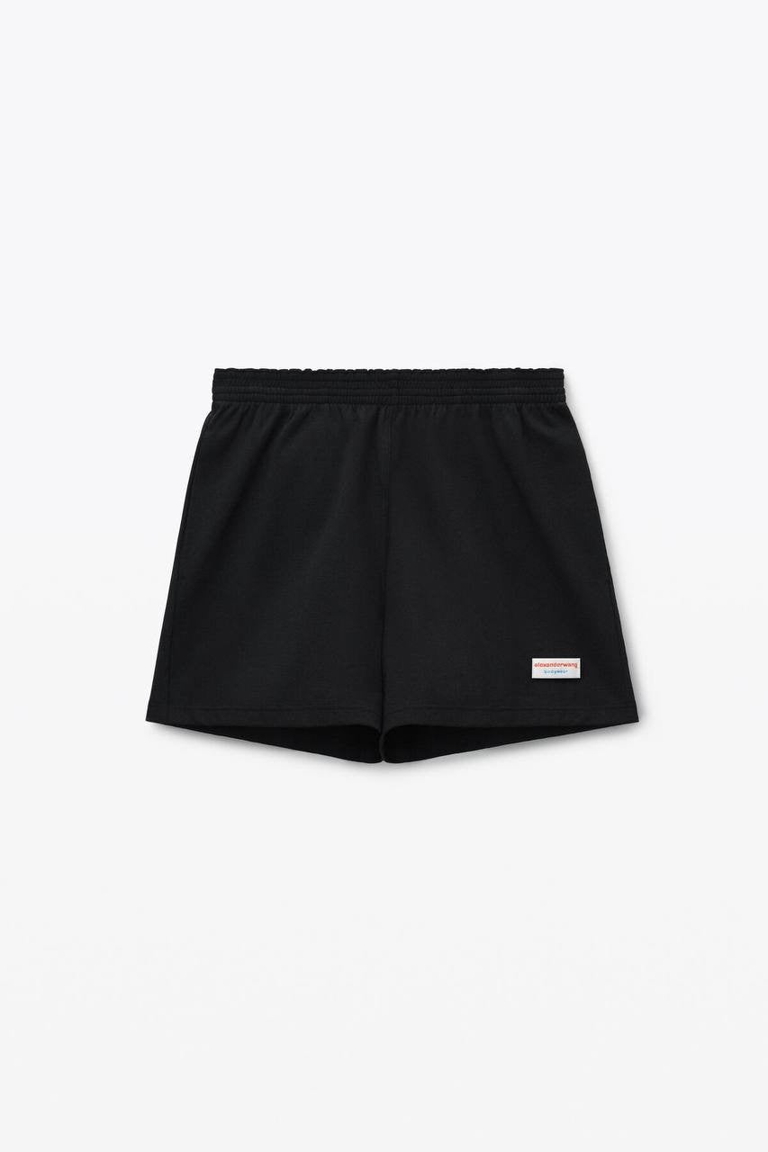 Alexander Wang Bodywear Cotton Relaxed-Fit Logo Shorts Black XL Unisex