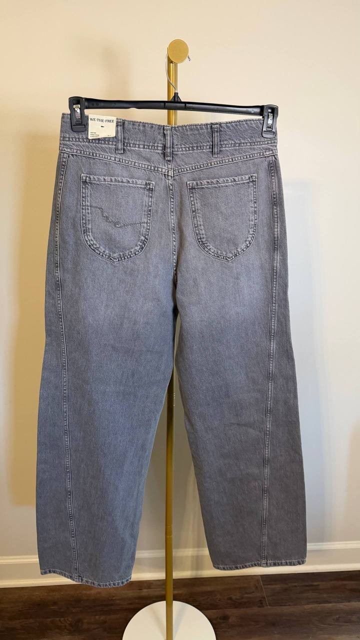 Free People We The Free Aster Seamed Straight-Leg Jeans High Rise 31 $98 NWT