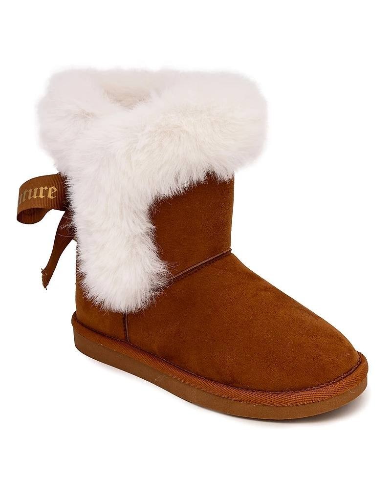 Juicy Couture Cognac Faux Suede Cold Weather Boots 3M NIB MSRP $65